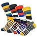 4 Pack Colorful Stripe Cotton Ankle CasualCrew Socks Vintage Style Sport Sock