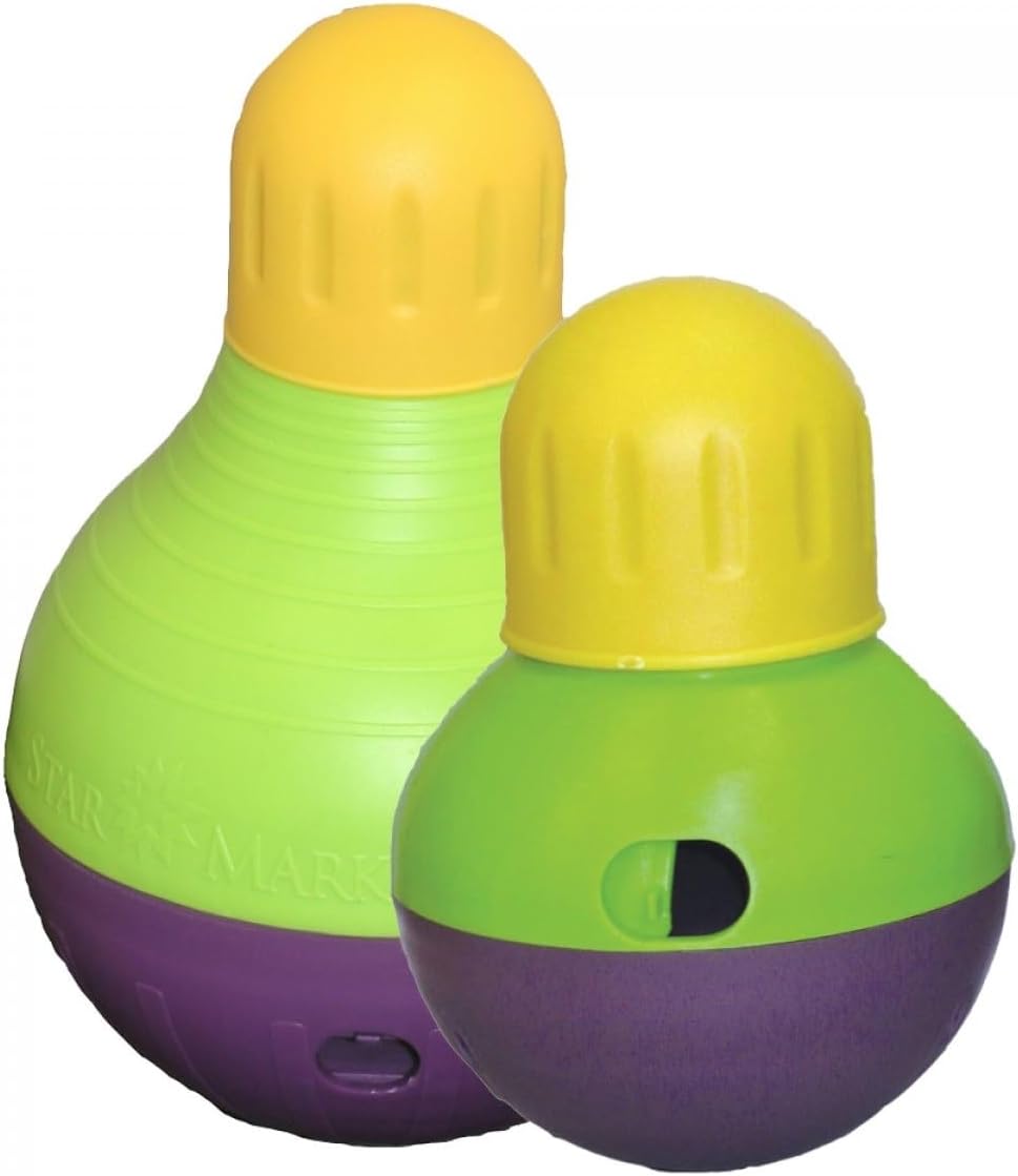 Dog Wobble Interactive Toy Extra Tough Durable Treat Dispensing Feeder Choose Size or Set (Large 9 Inches)