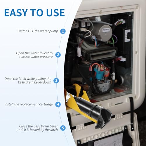 Image of Replacement Filter Compatible with Truma AquaGo,Superior Filtration System Reduces Scale & Sediment with Stainless Steel Mesh, Leak-Proof Seal Ring for RV Hot Water Heater (This Link is Not a Set)