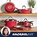 Rachael Ray Cucina Nonstick Cookware/Pots and Pans Set, 10 Piece - Cranberry Red