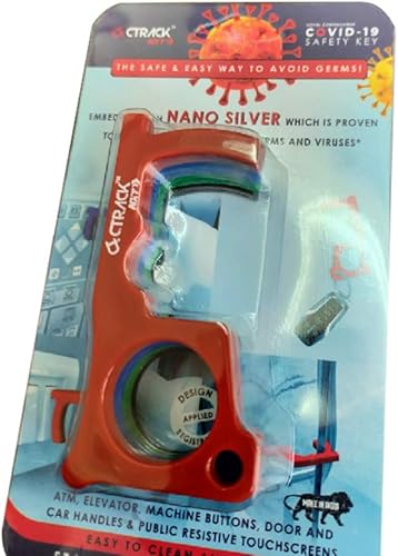 Miniatura 3 de Herramienta sin llave táctil para distanciamiento social, llave de seguridad nano-plata para protección (juego de 4)