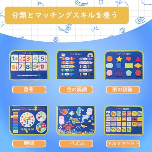 モンテッソーリ玩具 ビジーボード 紐通しおもちゃ 関連画像 1