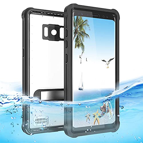 Samsung Galaxy S8 Plus Waterproof Case, Effun IP68 Certified Waterproof Underwater Cover Dustproof Snowproof Shockproof Case with Built-in Screen Protector for Samsung Galaxy S8 Plus Black