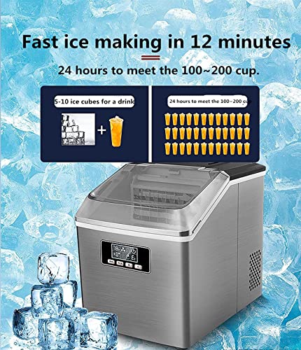 Máquina para fabricar cubitos de hielo portátil 25kg miniatura 7