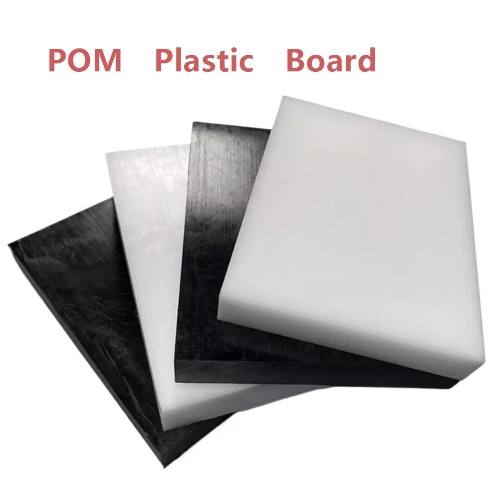 Zestaw 2 płyt POM Płaska kwadratowa prostokątna obróbka 5 mm-10 mm Czarny biały Wiele rozmiarów(WHITE,100x100x10mm)
