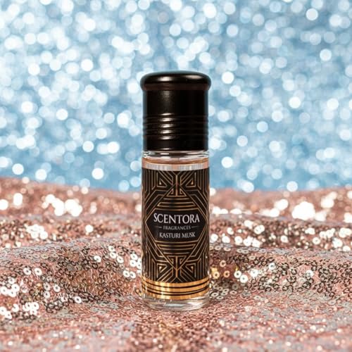 Image of Kasturi Musk Roll On Perfume 6ml | Alcohol Free Pocket Attar | Unisex Natural Earthy Musk Long Lasting Fragrance | Ideal for Gifting