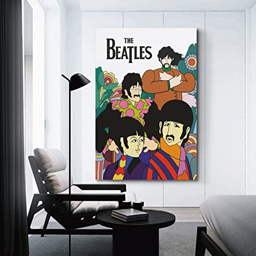 Poster décoratif sur toile The Beatles Dessin animé des Beatles – 40 x 60 cm - Les Beatles, Paul McCartney, John Lennon, RIngo Starr, George Harrison Poster décoratif sur toile The Beatles Dessin animé des Beatles - 40 x 60 cm – Image 4
