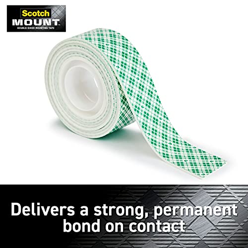 Scotch Indoor Mounting Tape 1-In X 50-In, White, Holds Up To 10 Lbs, 3-Rolls #TOP2