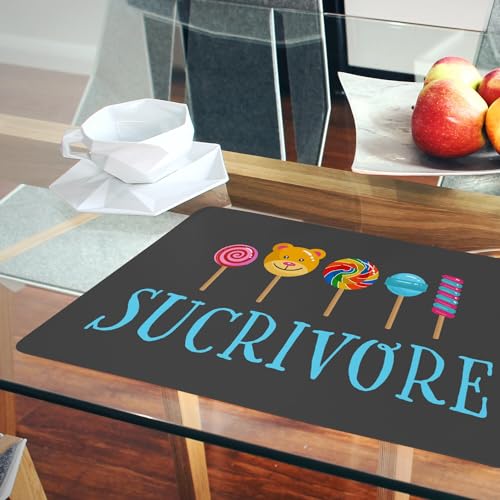 Napperons noir souple avec dessous liège anti-rayure pour table - 6