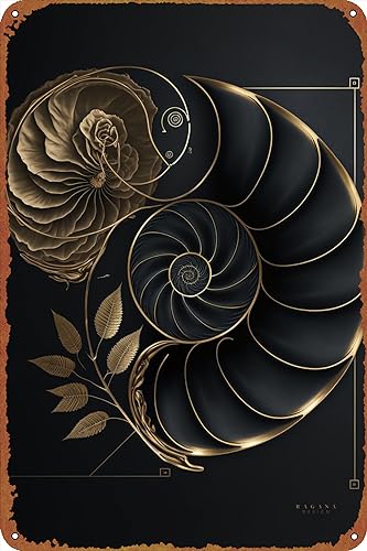 Fibonacci Golden Ratio Tin Sign Retro Metal Movie Poster Art Wall Home Decor 8"x12"