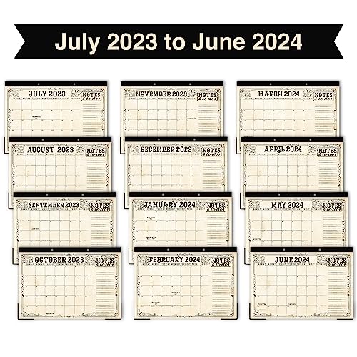 Vintage Teacher Desk Calendar 2023-2024 - Academic Desk Calendar 2023-2024, 2023 Large Desk Calendar School Year 2023-2024, Calender 2023 Desk Calendar July 2023-2024, Desktop Calendar 2023-2024 #TOP2