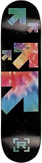 Rampage Tie Dye Skateboard Deck - Adults and Kids Skateboards Deck - Medium Concave Multi Colour Skateboard Deck for Boys and Girls. Skate Deck with 100% Canadian Maple