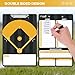 AOLEBA Baseball Lineup Board, Dry Erase Magnetic Baseball Clipboard for Coaches, Metal Dugout Board with 30 Lineup Cards, Baseball Accessories Coaching Equipment for Dugout (Black)