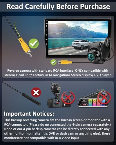 Vtopek Rückfahrkamera AHD 1080P Rückfahrkamera Auto 360° Drehbar Auto Rückfahrkameras Nachrüsten 170° Weitwinkel Nachtsicht IP69 wasserdichte Universal NTSC Rückkamera für Wohnmobil SUV Pickup Van