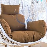 Matériau de qualité supérieure : le coussin pour chaise suspendue d'extérieur est rempli de coton pelucheux, offrant une excellente résistance. Il conserve sa forme même après une utilisation prolongée sans se déformer ou aplatir facilement. Le rembourrage épais et complet offre une expérience d'assise incroyablement confortable, assurant un confort optimal et un soutien pour vos moments de détente.