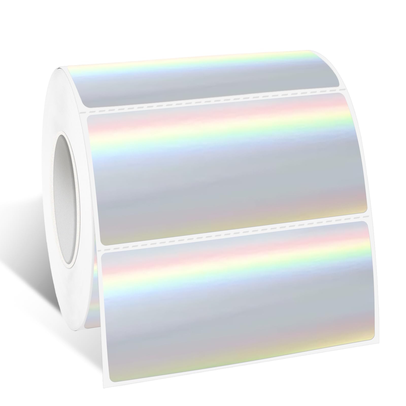 Yeachlaing 1" x 2" Holographic Thermal Label Stickers,Printable Rainbow Glitter Thermal Printer Sticker Labels for Gift Wrapping, Self-Adhesive Name