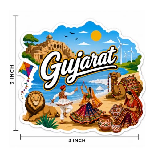 Image of Decorative Fridge Magnet Sticker for Refrigerator | Strong Magnetic Fridge Decor for Kitchen | Reusable Refrigerator Magnet for Home & Office, AG FM GUJRAT