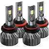 Compatible For 2007-2018 Nissan Altima High&Low Beam 44000LM 600% Brightness 6500K White with Cooling Fan, Plug and Play, IP68 Pack of 4