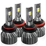 TXBILMOO Compatible For 2007-2018 Nissan Altima High&Low Beam 44000LM 600% Brightness 6500K White with Cooling Fan, Plug and Play, IP68 Pack of 4