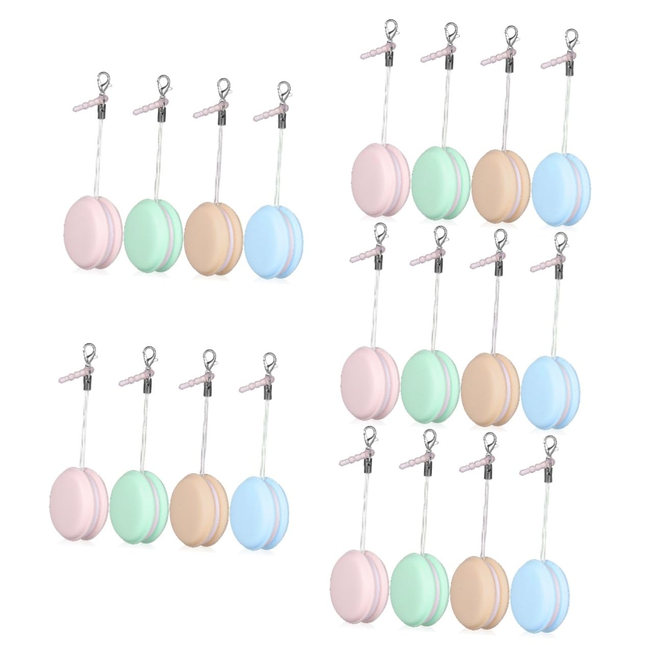 Housoutil 20pcs Macaron Phone Screen Cleaners Decorative Lanyards for Smartphones Cleaning for Mobile Phones Tablets Lenses Dust Smudge Removal Fun Macaron Design