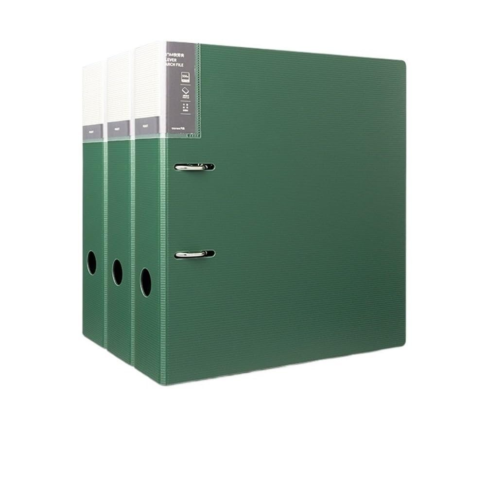 folder 3-częściowy perforowany segregator A4 z 2 otworami Arkusz danych Odłączany archiwalny Kurtki plików(Green)