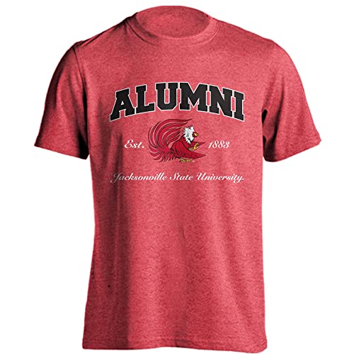 Sport Your Gear Jacksonville State Gamecocks Alumni Proud Graduate Arch Red Heather XL T-Shirt