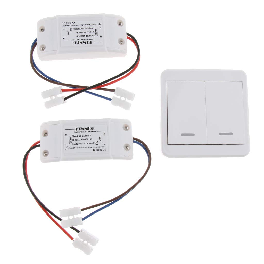 club bollywood® dual way ac85-260v 433.92mhz rf wireless switch remote controller for lamp|2x receiver