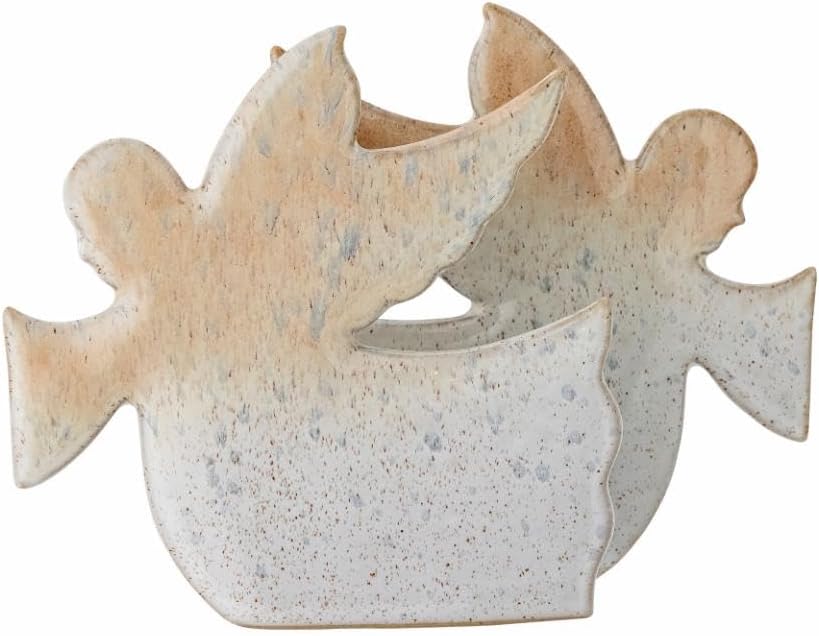 Bloomingville Cherub Engel 82062259 Napkin Holder 16 x 12 x 6.5 cm Natural Stoneware