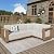 MIXPATIO Outdoor Patio Furniture Set, 4 Piece Outdoor Rattan Wicker Sofa Couch, Sectional Conversation Set with 10" Thick Waterproof Cushions for Deck Backyard Lawn