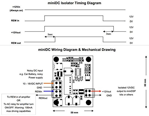 miniDC 12V DC to DC Isolator for miniDSP 2x4 and 2x4 HD - Thumbnail 2
