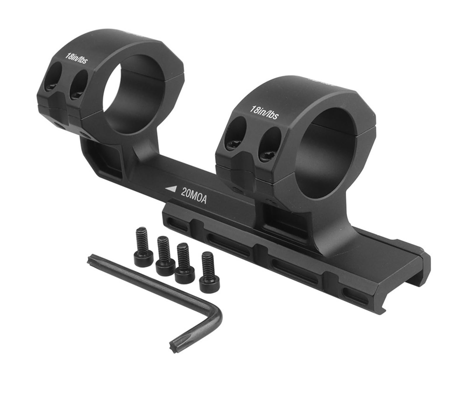 Supports De Lunette en Porte-à-Faux, Montures De Lunette Monobloc À Double Anneau Décalé Picatinny 21 Mm, Support Décalé Étendu en Alliage D'aluminium(30mm Ring)