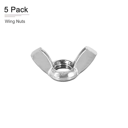 Miniatura 6 de Tuercas de mariposa M10x1.0.197 in (DxP), paquete de 5, buenas para la industria de la construcción, tuerca de mariposa de acero inoxidable 304,