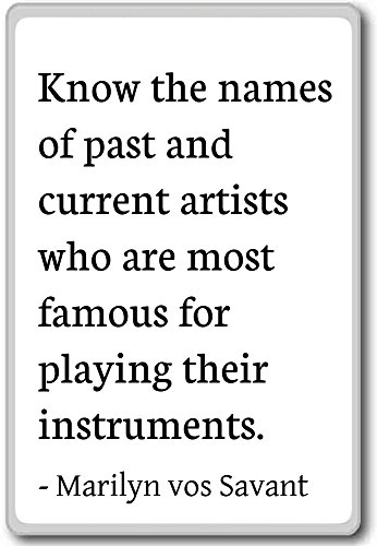 Imán para nevera con citas de Marilyn vos Savant, Blanco