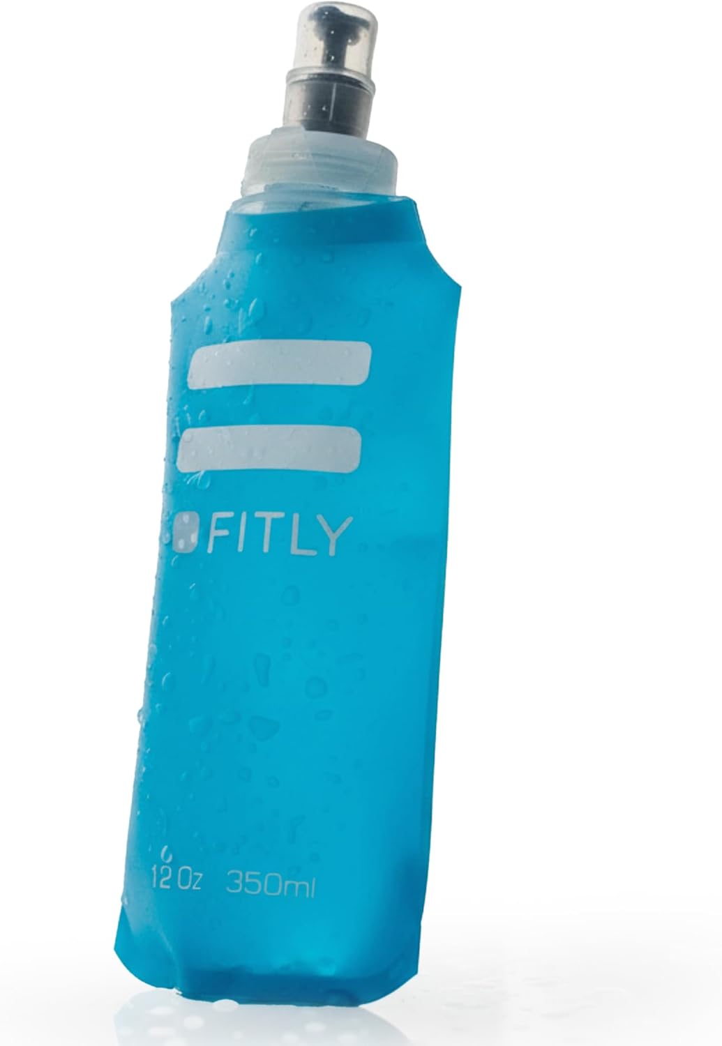 FITLY Soft Flask - Shrink As You Drink Soft Water Bottle for Hydration Pack - Folding Water Bottle Ideal for Running, Hiking, Cycling, Climbing & Rigorous Activity
