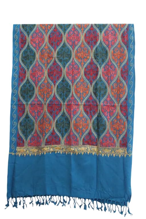 ACRYLIC CASHMILON MACHINE AARI EMBROIDERY KASHMIRIE ANTIQUE EMBROIDERY DESG STOLE SIZE 28X80_118-image-45