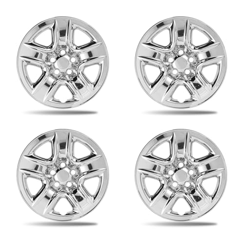 Paanlok 17 Inch Chrome Silver Wheel Skins Compatible with 2006-2012 Toyota RAV4, Fits OEM 17