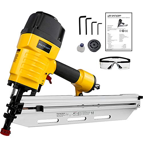 BHTOP 9021C Framing Nailer 21 Degree 3-1/2" Air Nailer with Depth Adjustment