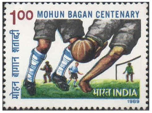 India 1989 Mohun Bagan Athletic Club Centenary Postage Stamp Mint Unhinged-image-30