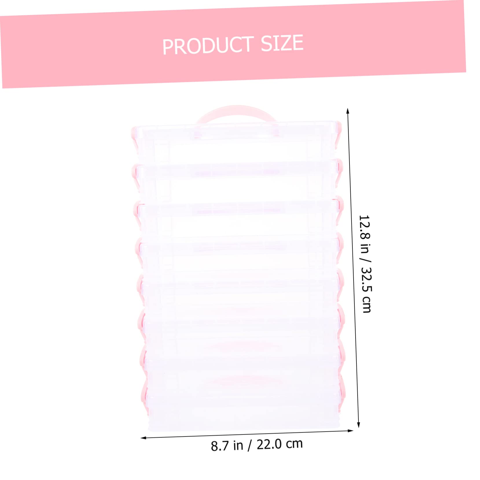 Astuccio Portamatite in Plastica Impilabile Coperchio, 8 Confezioni