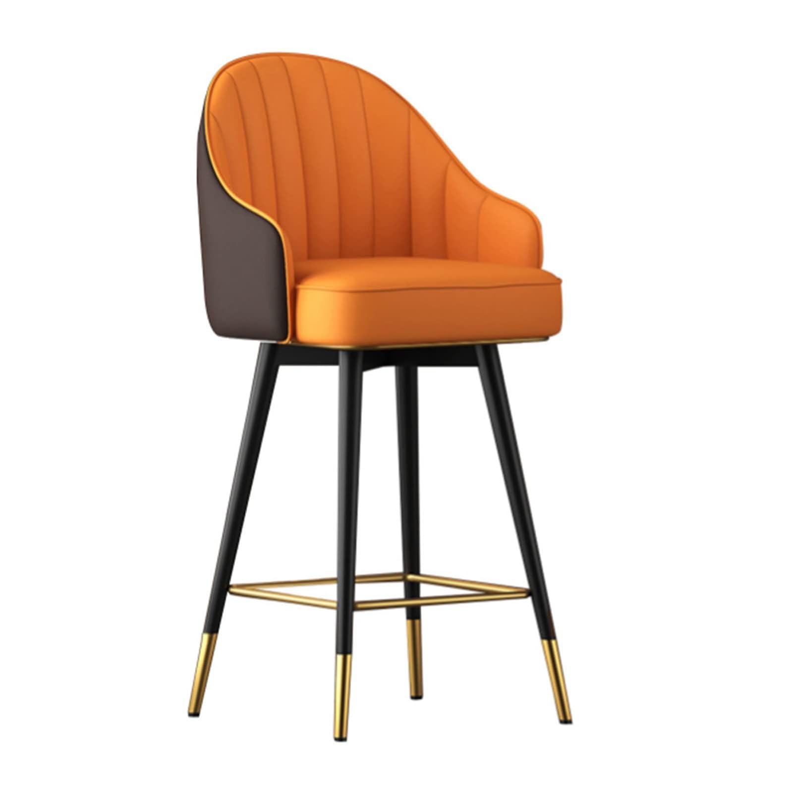 Chaise haute en cuir pivotante avec repose-pieds ergonomique