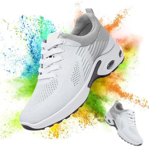 Image of Padgene Womens Sneakers Air Cushion Running Shoes Lightweight Tennis Walking Shoes Mesh Breathable Gym Work Fashion Sneakers Athletic Comfortable Casual