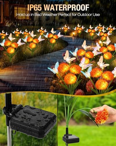 ZPQBEYE Solar Garden Lights Outdoor Waterproof Decorative 3 Pack — view 4