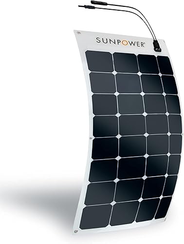 ExpertPower Panel solar flexible de 100 W  Módulo de alta eficiencia con células solares monocristalinas Maxeon para aplicaciones de carga de RV,