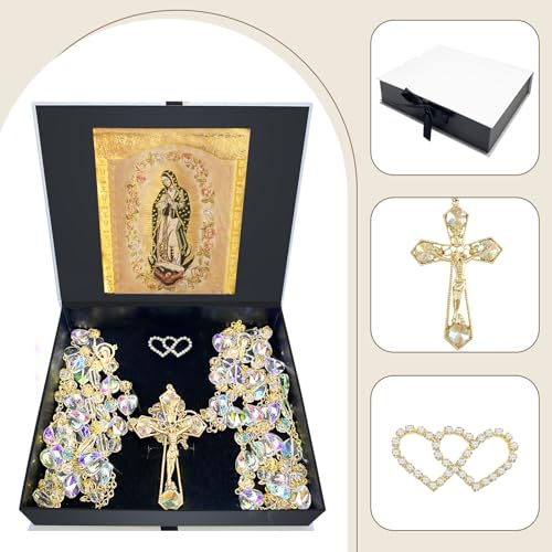 Lazo Para Boda,Wedding Lasso for Ceremony Gift,Rosario Lazos Para Boda Catolica,Lazos Para Bodas De Iglesia Para Novios,Lasso for Wedding Ceremony, Wedding Crystal Rosary,Lazo De Bodas Para Los Novios3