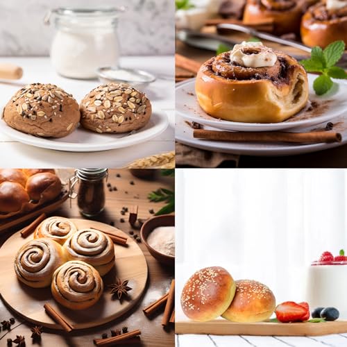 MUJUZE Hamburger Bun Mold, Hamburger Bun Pans for Baking, Burger Bun Pans Nonstick & Heat Resistant,Burger Buns pan, Silicone Homemade Hamburger Bread Mold,6 Cavity Silicone Pans Easy to Release