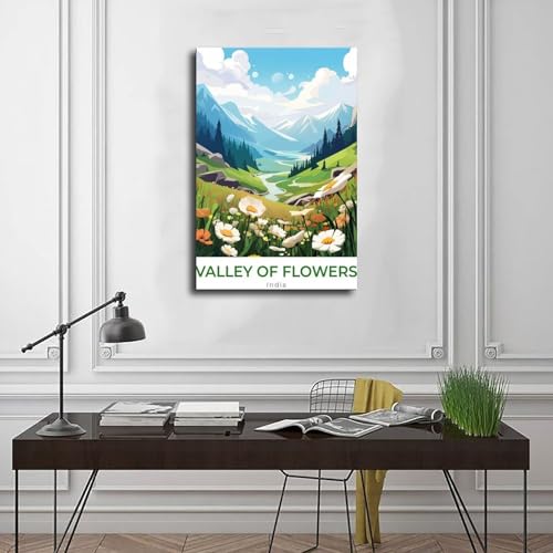 Impression sur toile vallée des fleurs tableau chic séjour 61x91 - 3