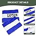 Mezeic Captain Armbands for Soccer, Unisex Captain's Armband Adjustable Football Arm Bands Adults & Youths Elastic Captain Arm Band Team Sports Accessories - Blue