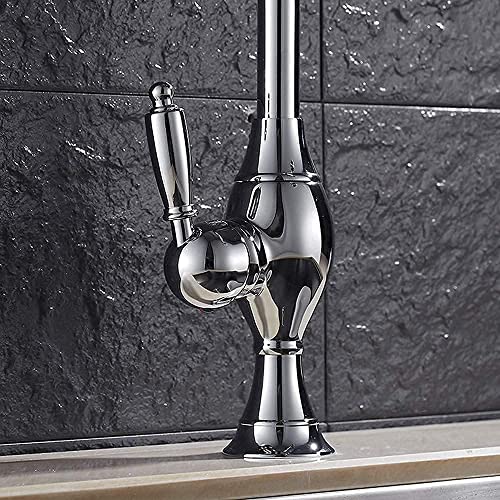 Robinet en laiton bronze cascade avec douchette extractible pour lavabo chic