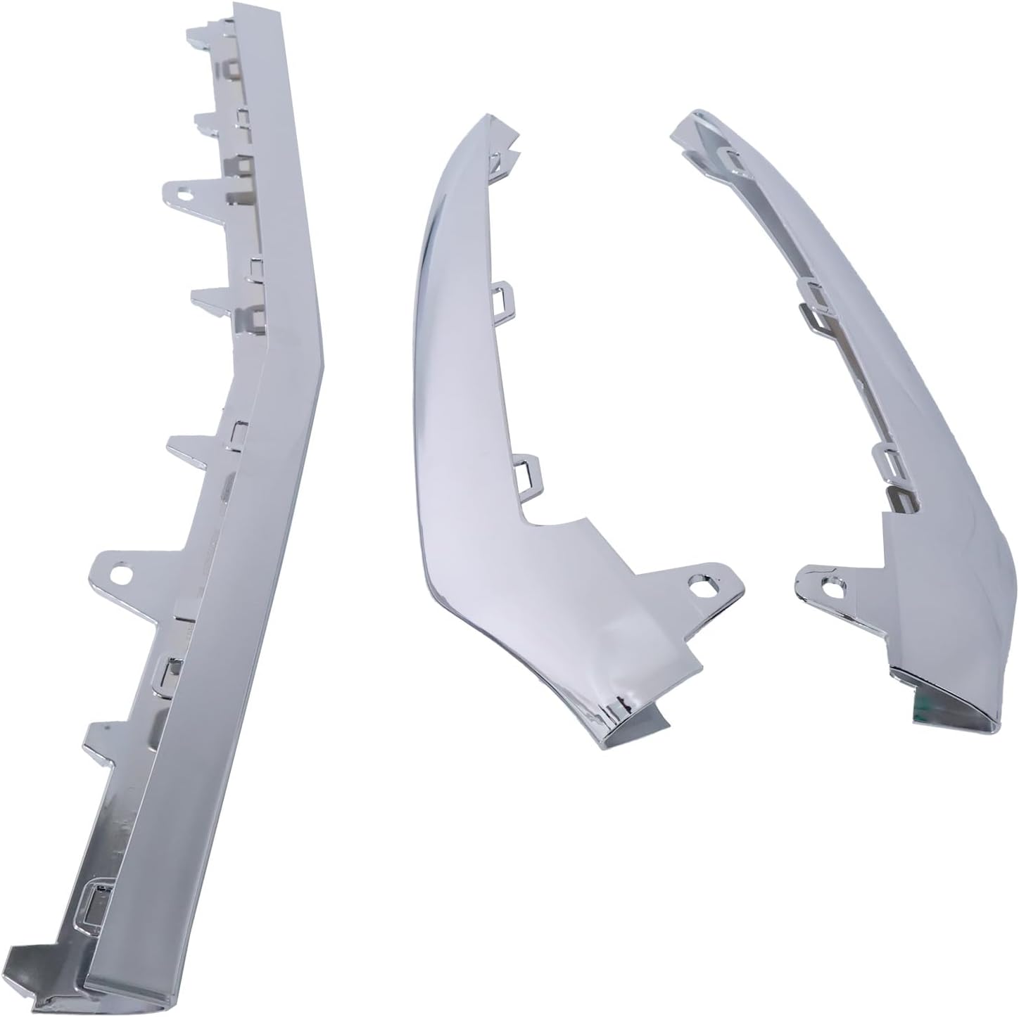 3Pcs Front Bumper Trim Molding 2128852774 2128852874 2128852674 Compatible with Mercedes Benz E-Class W212 E200 E250 E300 E350 E400 E500 E550 2014-2016