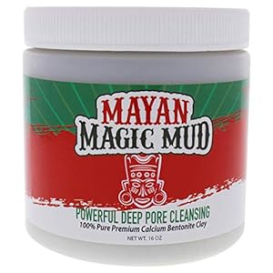 Mayan Magic Mud Powerful Deep Pore Cleansing Calcium Bentonite Clay – 1 lb – Natural Face Mask Peel for Men and Women – USA Made Full Facial Skin Care – Spa Level Skin Cleanser Beauty Products